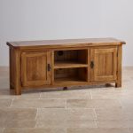 solid oak furniture original rustic wide tv cabinet in solid oak | oak furniture land RWHFEIZ
