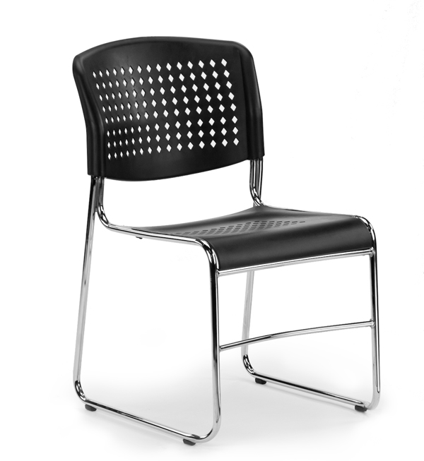 stackable chairs high density stacking chair-front view KYUMODB