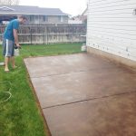 stained concrete patio how to stain a concrete patio - chris loves julia DVAKBXN