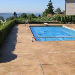 stained concrete patio stamped concrete overlay BJYXSCV