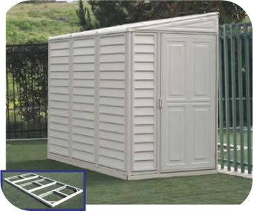 storage sheds sidemate 4x8 vinyl shed w/ floor kit LUTCLSO