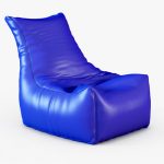 style homez royal blue chair bean bag 3d model ZKVGBNY