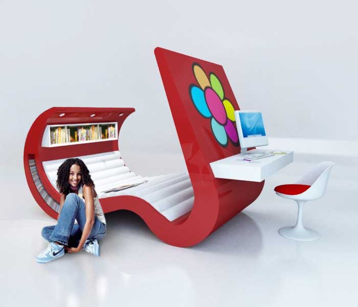 teen furniture beautiful hi-tech teenage furniture - freshome.com KMMOOVM