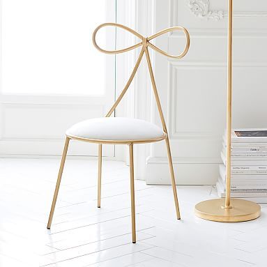the emily u0026 meritt bow chair #pbteen the perfect vanity chair! STULNVE