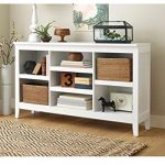 this item threshold carson horizontal bookcase, white finish VOOWLIL