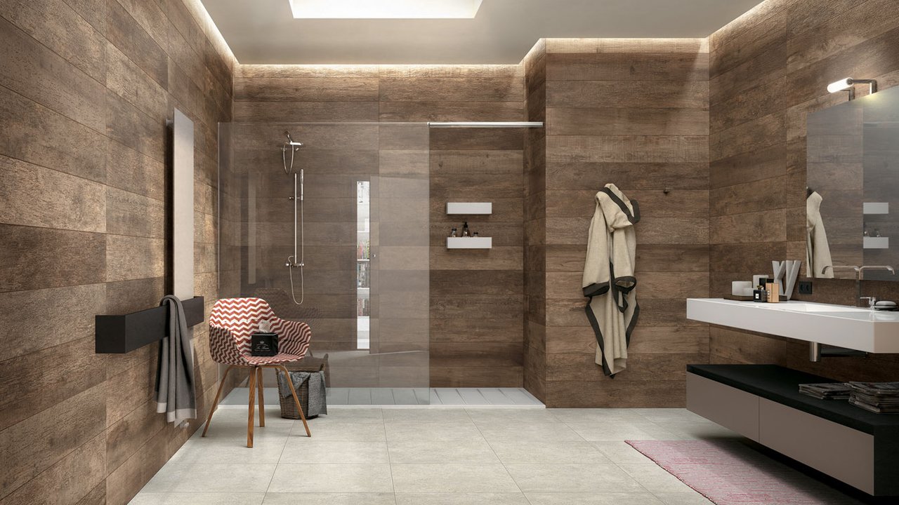 Get the new designed tile bathroom