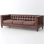 tufted leather sofa carnegie abbott 85 inch contemporary leather sofa · abbott vintage cigar  tufted DEZDSZK