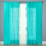 turquoise curtains crushed sheer voile curtain panel turquoise (42 OUPQHHL