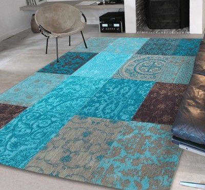 turquoise rug vintage 8105 turquoise rugs - buy online at modern rugs uk XDDSUIJ