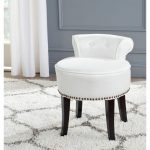 vanity chair safavieh georgia taupe linen vanity stool-mcr4546a - the home depot BCFAVSZ