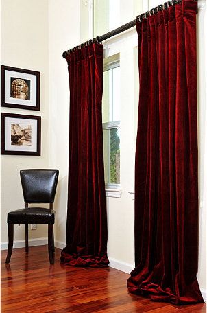 velvet drapes claret red vintage cotton velvet curtain - overstock™ shopping - great  deals XFJEZUC