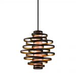vertical pendant light with inner glass cylinder shade and four lights IFREOPY