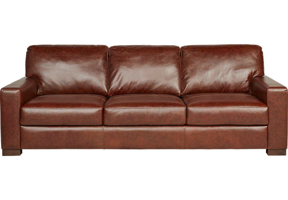 vicario brown leather sofa - leather sofas (brown) ACVHOCY