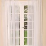 voile curtains slot top voile single curtain panel RPEBYEA