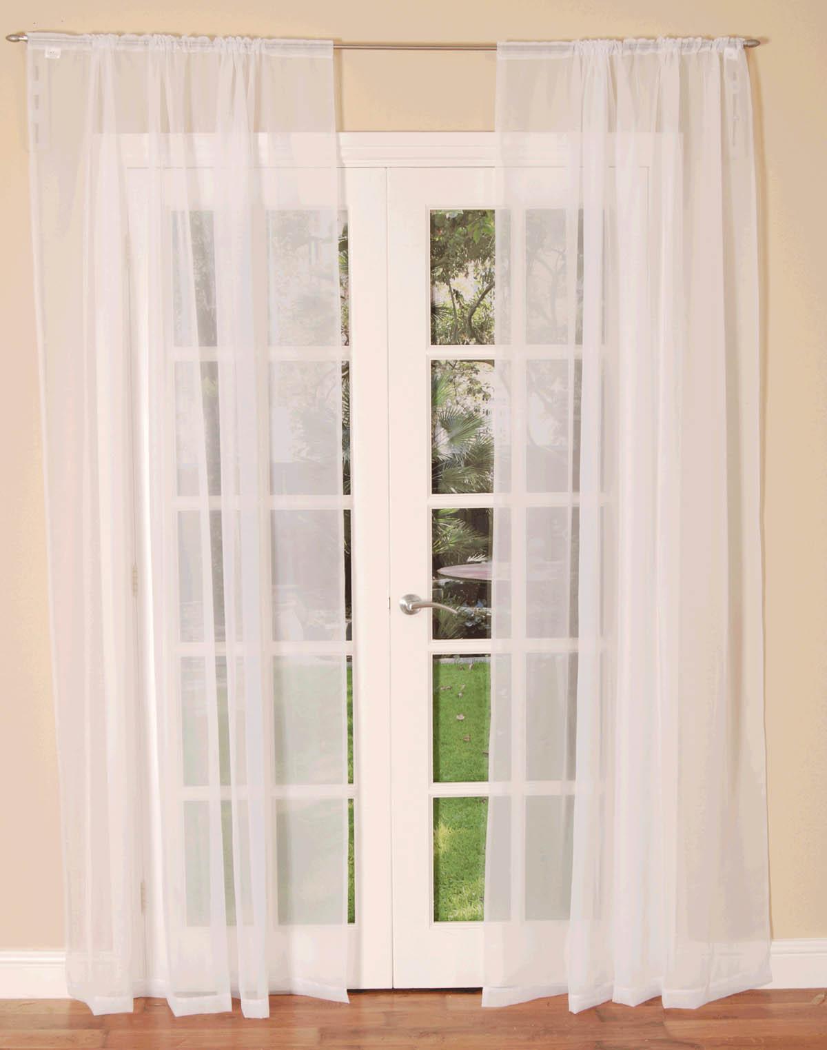 voile curtains slot top voile single curtain panel RPEBYEA