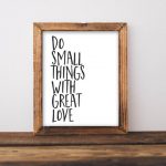 wall art quotes quote printable wall art, do small things with great love printable quote XIDVEGS