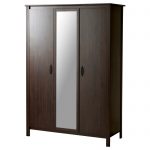 wardrobe armoire brusali wardrobe with 3 doors, brown width: 51 5/8  FJNXEAT