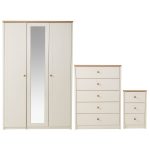 wardrobe sets findon 3 door wardrobe, 5 drawer chest and 3 drawer bedside set sticker ECOBIOT