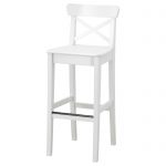 white bar stools ikea ingolf bar stool with backrest with footrest for relaxed sitting  posture. MEFLKWN