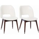 white dining chairs betty modern white leather dining chairs LAZONMF