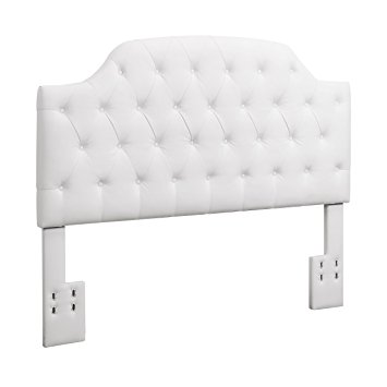 white headboard dorel living button tufted faux leather headboard, white DRIMDRJ