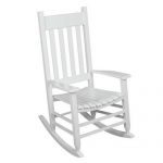 white rocking chair amazon.com : outdoor rocking chair white the solid hardwood chairs provide  comfortable GHGXESH