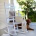 white rocking chair coral coast indoor/outdoor mission slat rocking chair - white - outdoor rocking EDZOOMT