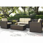 wicker patio furniture best choice products outdoor garden patio 4pc cushioned seat black wicker  sofa ITTPMJW