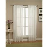 window panels amazon.com: elegant comfort 2-piece solid white sheer window curtains/drape/ panels/treatment size 60 WINFLAZ