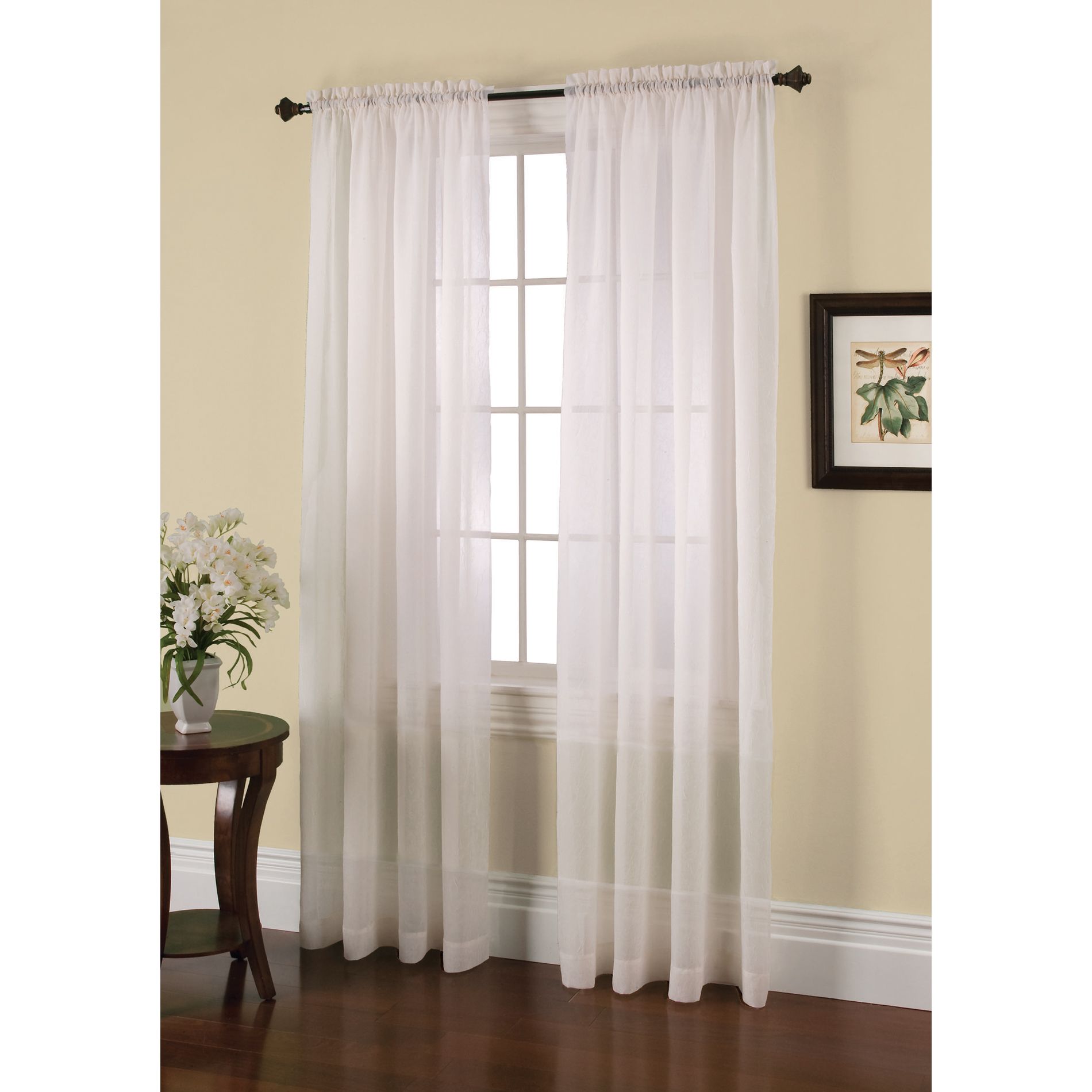 window panels jaclyn smith crushed voile curtain white: get classic at sears u0026 kmart WCYUEXH