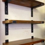 wood shelves hand-welded from steel, these perfectly designed metal brackets by mc lemay  for HMUFIKO
