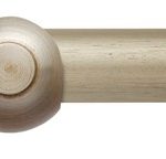 wooden curtain poles 45mm modern country ribbed ball curtain pole | poles u0026 blinds.com HQUXJNR