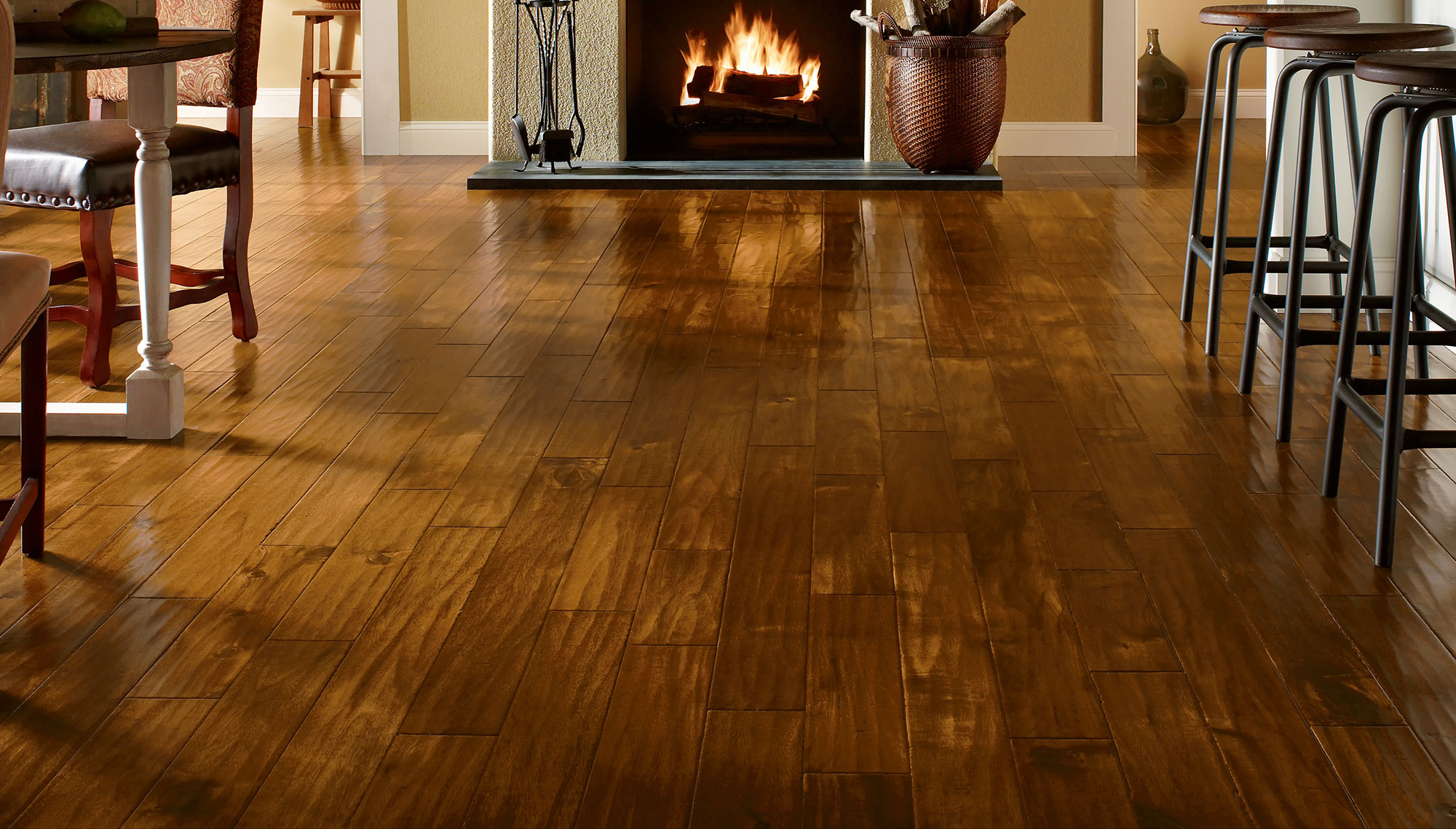 Remolding the floors with wooden flooring
