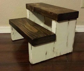 Wooden step stool rustic stepstool wood stool farmhouse style step by owassodesign, $34 WAFUEPH
