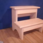 Wooden step stool rustic wooden step stool, 2 step wooden step stool 12 MTZKYDW