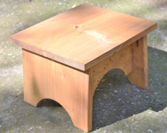 Wooden step stool wooden step stool; kitchen stool; wood stool; rustic step stool; bathroom  step VEVTBFL