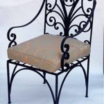 wrought iron furniture, chairs and benches, modern interior decorating ideas EKYVWRE