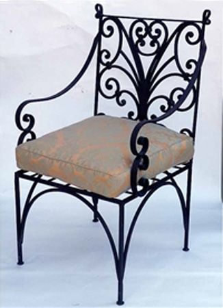 wrought iron furniture, chairs and benches, modern interior decorating ideas EKYVWRE
