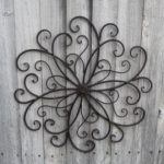 wrought iron wall decor wrought iron swirl flower center design wall art ~ photo collage metal TJBTCRW