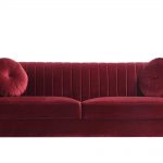 ... ciara traditional velvet sofa in red ... PBNOXEG