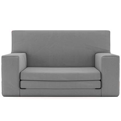 2 in 1 sofa 2 in 1 childrens sofa bed in steel grey with memory foam blend IRNCFTJ