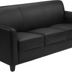 2 in 1 sofa extra soft black leather commercial sofa (ships in 1 - 2 days) FNAYPLJ
