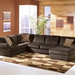 3 piece sectional sofa ashley furniture vista - chocolate casual 3-piece sectional with right  chaise RPUMWPR