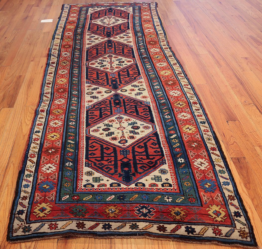 antique caucasian kazak runner rug 46425 whole nazmiyal VNORKUP