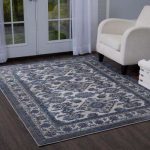 area rugs bazaar elegance gray/blue 8 ft. x 10 ft. indoor area rug UFDHNXM