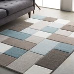 area rugs wrought studio mott street modern geometric carved teal brown area for and UAOMBXG