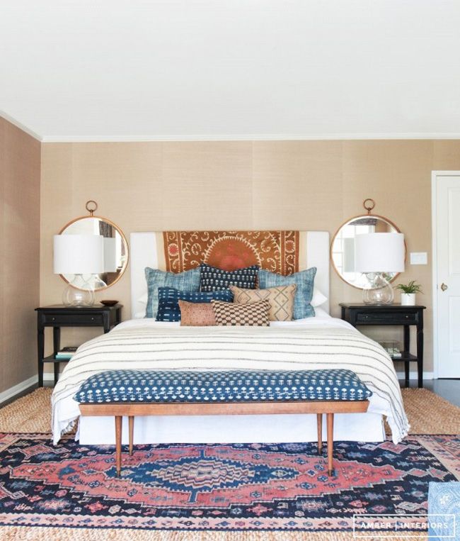 awesome bedroom rugs layering rugs turkish over jute bedroom by amber lewis RDODGWU