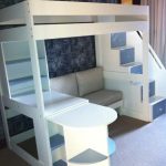 bed with sofa tween loft bed with pullout desk, sofa and multi functional stairs.  www.upsidaisycreations.co.za GKMHVFY