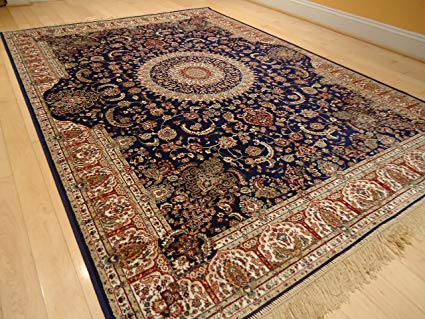 bedroom mats new silk persian navy rug high quality silk rug navy door mat kitchen QTMEEUX