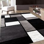 Best rug black and white area rugs amazon.com: rug decor contemporary modern boxes  area MEOUIBP